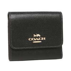 COACH蔻馳 簡約三折錢包 黑色x漿果紫 CF427IMBLK 1個