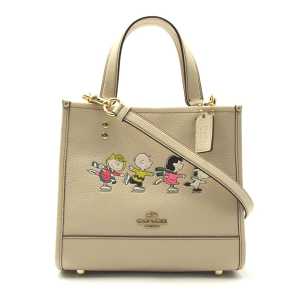 COACH蔻馳 PEANUTS聯名 史努比主題印花方形手拎斜挎包 CE850IMOQY 1個