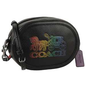 COACH蔻馳 標誌彩虹馬車 橢圓單肩斜挎包C6803QBM2 1個