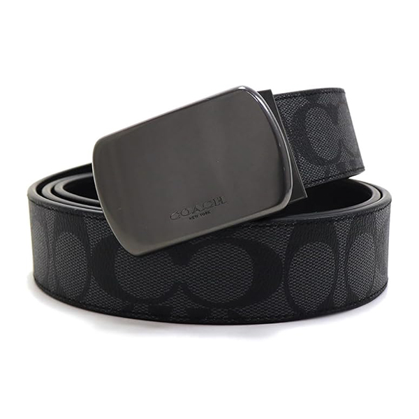 COACH蔻馳 雙面使用皮帶COACHCQ012QBO3I 炭黑色×黑色COACHCQ012QBO3I 1條