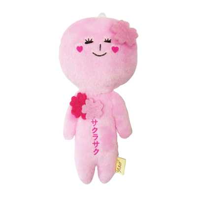 Yukio雪男 櫻花 醜萌醜娃毛絨掛件 1個