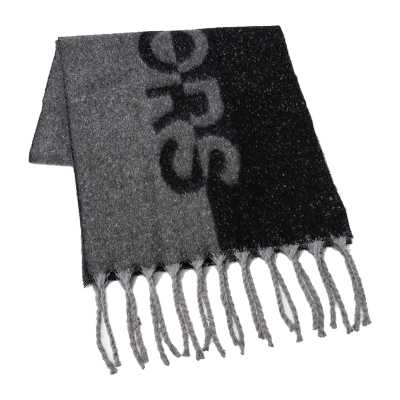 MICHAEL KORS邁克·科爾斯 品牌LOGO 禮盒裝 圍巾540044T065 黑色/灰色 1條