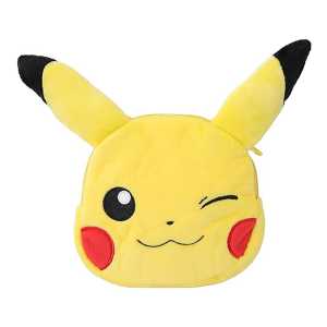 Pokemon寶可夢 毛絨拉鍊口袋（附夾子掛鉤） 皮卡丘 1個
