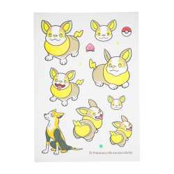 Pokemon寶可夢 貼紙（布面可用）來電汪&逐電犬 1張