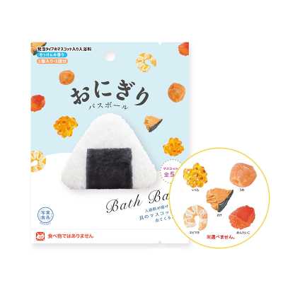 NOL 日本直郵進口沐浴泡澡球入浴劑伴手禮 三角飯團造型入浴球-海鮮款【清新皂香】隨機出貨 1個
