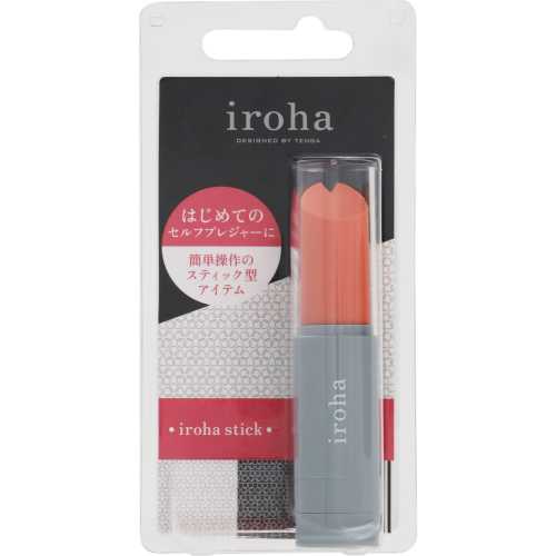 iroha伊樂園 成人用品 女性用 口紅狀防水震動按摩器 珊瑚粉&灰色 1個