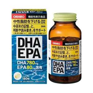 ORIHIRO 日本直送原裝進口魚油中性脂肪營養補充 DHA EPA軟膠囊 180粒