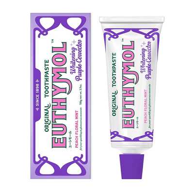 EUTHYMOL 口氣清新牙齒美白牙膏 白色&紫色 蜜桃花朵薄荷香 106g