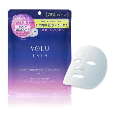YOLU 夜間肌膚修護保濕面膜 滋潤型 7片