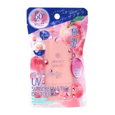 驚安殿堂 桃潤 日本進口水潤保濕清爽紫外線便攜 固體防曬棒 SPF50+・PA++++ 19g