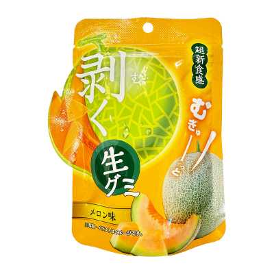 2号仓-惊安殿堂限定  日本进口果肉食感香甜Q弹橡皮糖糖果甜点伴手礼儿童办公室休闲零食 剥皮果汁软糖【玫珑瓜口味】 100g