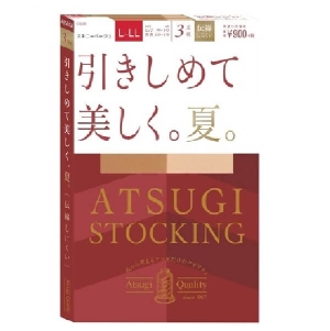 厚木 ATSUGI STOCKING 夏日緊致系列絲襪 3雙1組(深膚色) (357) L-LL 女士