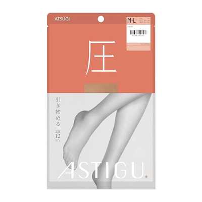 ATSUGI厚木 壓力美腿隱形絲襪 【壓】自然膚色 10-15D M-L