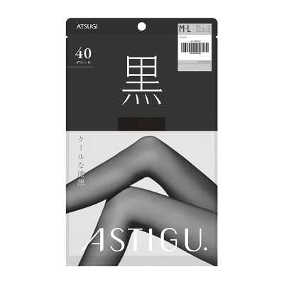 ATSUGI厚木 黑色緊身打底褲襪 【黑】深黑色 40D M-L