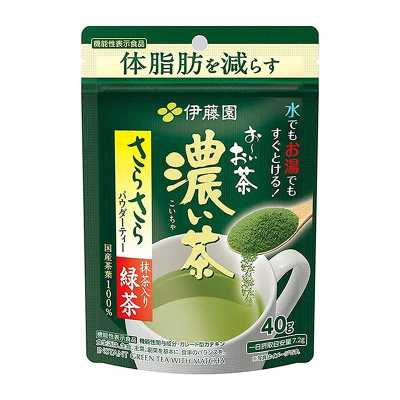 ITOEN伊藤園 濃茶 日本進口機能性食品減脂沖泡茶茶葉伴手禮禮品 綠茶粉 40g