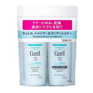 KAO花王Curel珂潤 洗護迷你套裝 洗發露45ml+護發素45ml