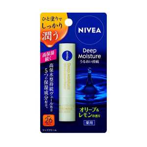 NIVEA妮維雅 水感滋潤唇部護理保濕 深層滋潤唇膏 橄欖檸檬香型 2.2g