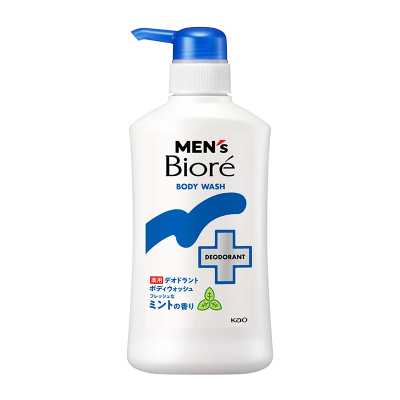 KAO花王MEN`S Biore碧柔男士 清潔祛味 男士沐浴露 清新薄荷香 420ml