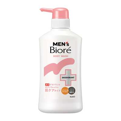 KAO花王MEN`S Biore碧柔男士 清潔祛味 男士沐浴露 肌膚保濕護理型 420ml
