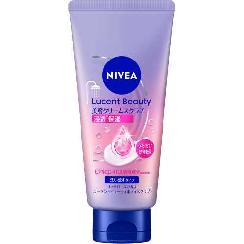 KAO花王NIVEA妮維雅  Lucent Beauty 滲透保濕美容磨砂膏 濃郁玫瑰香 190g