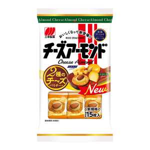 三幸製果 日本進口直郵香脆香氣濃郁單獨包裝方便攜帶午茶點心零食伴手禮 杏仁起士米果 15枚入