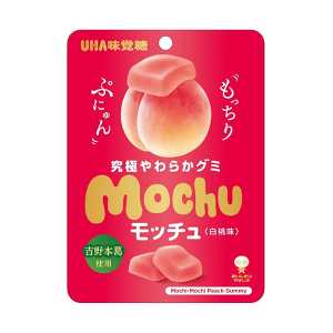 UHA味覺糖 Mochu 日本進口直郵香甜軟糯入口即化零食伴手禮 極致柔軟軟糖【白桃口味】 45g