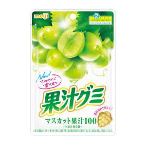 Meiji明治 日本直郵進口香氣濃郁QQ糖零食伴手禮 果汁軟糖【青葡萄口味】 54g