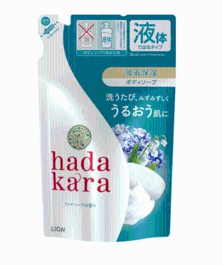 lion 狮王 hadakara 高保濕液體沐浴乳替換裝 【清新皂香】360ml