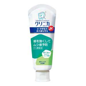 LION獅王 CLINICA齒力佳 兒童保護恒牙固齒防蛀含氟換牙期 中小學生專用牙膏【溫和薄荷味】 60g