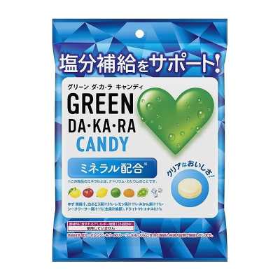 LOTTE樂天 GREEN DA・KA・RA 日本進口直郵預防中暑對策補充鹽分能量運動 塩分補給糖果【混合水果味】 60g