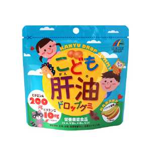 unimat riken 兒童 肝油軟糖 補充維他命A&維他命C 1袋100粒