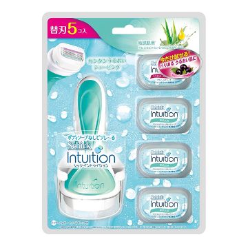 Schick 女性刮毛刀套裝 敏感肌 1套（主體1個+替換刀片5個）