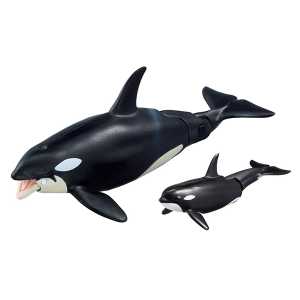 ANIA安利亞 動物手辦模型AL-08 虎鯨母子 1套