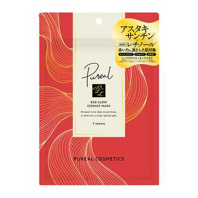 PUREAL COSMETICS紅色精華光澤面膜 7片