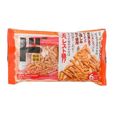 情熱價格 驚安殿堂限定 柿種米果＆花生 1袋（31g×6小袋）
