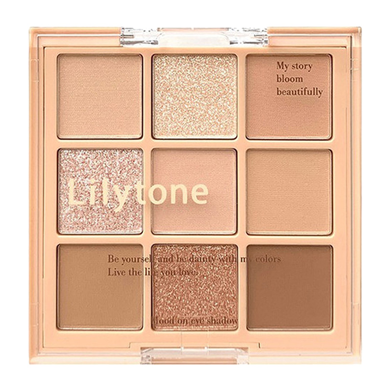 驚安殿堂限定 Lilytone MoodOn系列 九色眼影盤 04號 蜂蜜拿鐵 10g