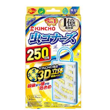 KINCHO金鳥 日本進口直郵蟲不來強效長效防蟲驅蟲防蚊無臭不需插電點火陽台門廊 防蚊蟲掛片【室外用/無香】 250日