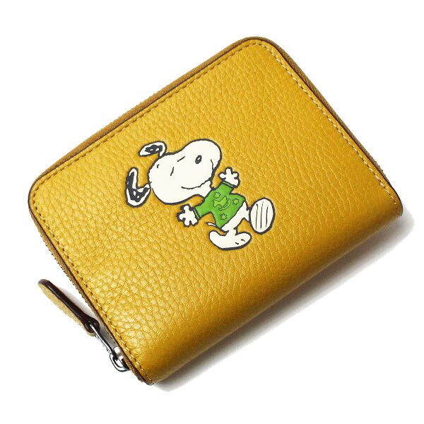 コーチ COACH×PEANUTS 財布 レディース 二つ折り財布 スヌーピー ミニ