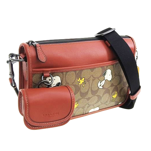 コーチショルダーバック　COACH×PEANUTS COACH コーチ ショルダーバッグ ピーナッツ スヌーピー コラボ クロス