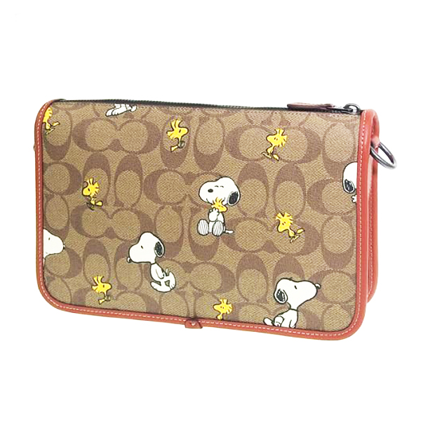 COACH コーチ ショルダーバッグ ピーナッツ スヌーピー コラボ クロス
