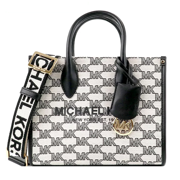 MICHAEL KORS Lady's Trendy Printed Logo Crossbody Bag Black