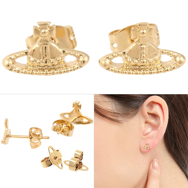 Vivienne Westwood FARAH Saturn earrings 62010015/R001 gold 1 pair