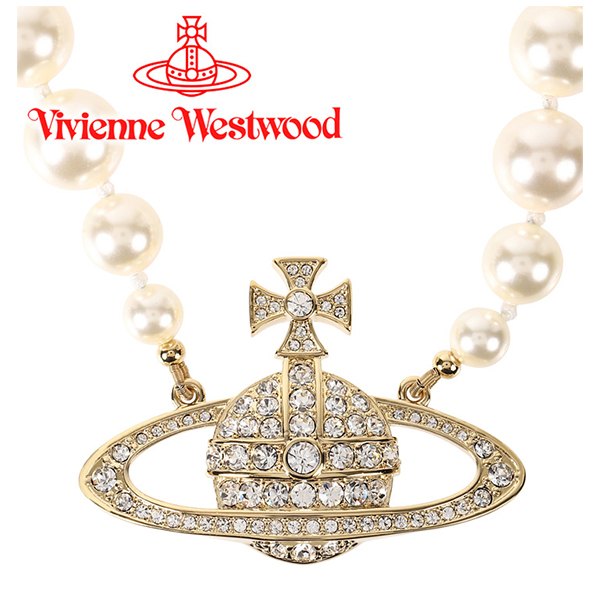 Vivienne Westwood ONE ROWPEARL BR necklace 63010106/02R202 W1 gold