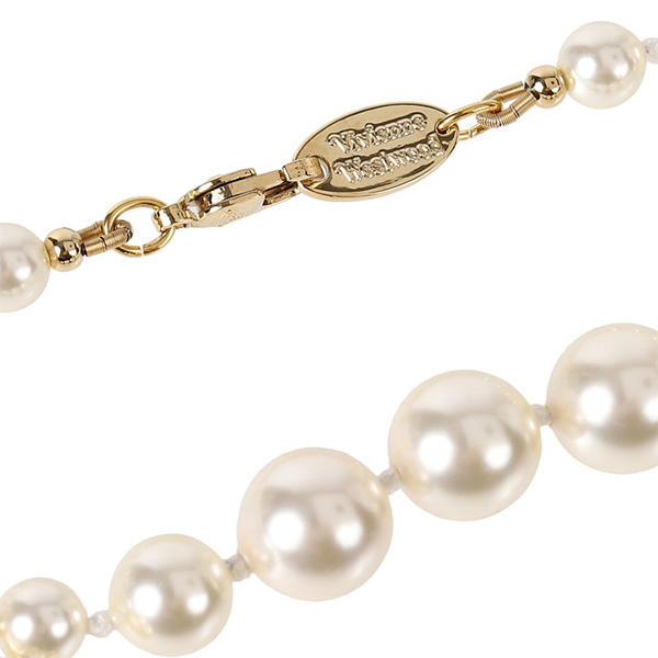 正規品 世界15個限定 オセロVivienne Westwood REVERSI Vivienne Westwood ONE ROWPEARL BR necklace 63010106/02R202 W1 gold