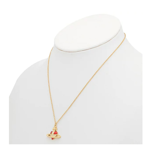 Vivienne Westwood DIAMANTE HEART necklace 630203BM/02R654 gold