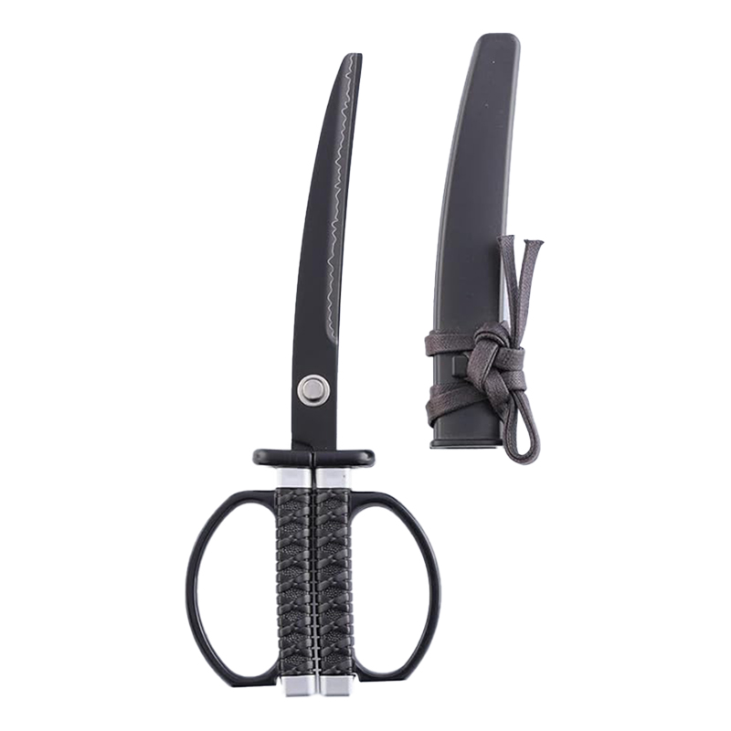 NIKKEN Ninja sword theme scissors NJ-32BL Black 1 piece-DONKI