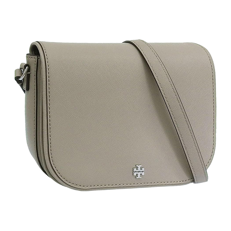 新品トリーバーチTORY BURCHクロコ型押しサドルバッグ　グレー トリーバーチ クロコ型押しサドルバッグ Lee Radziwill Small
