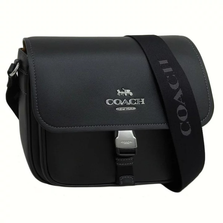 COACH Unisex Crossbody Shoulder Bag COACH CR098SVBK Black 1 piece