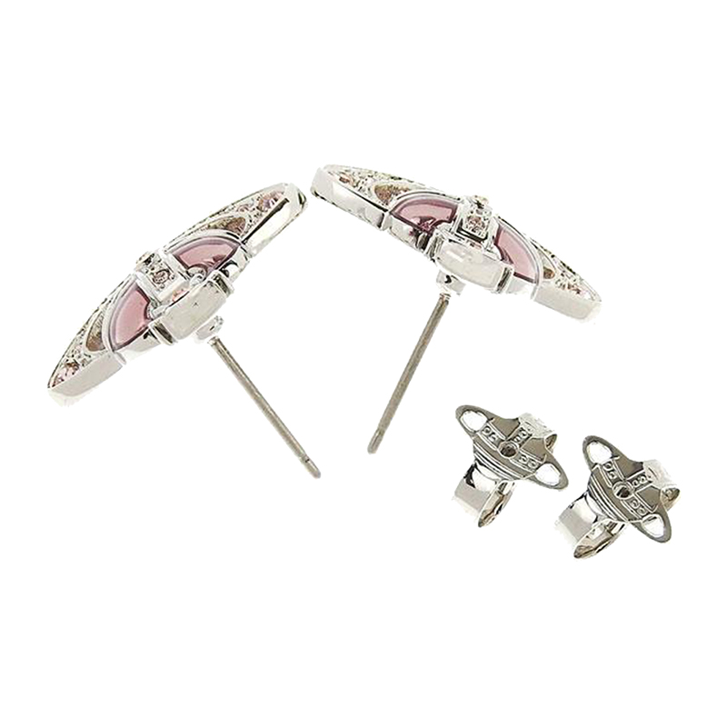 Vivienne Westwood Queen Mother Rhinestone Heart-Shaped Stud