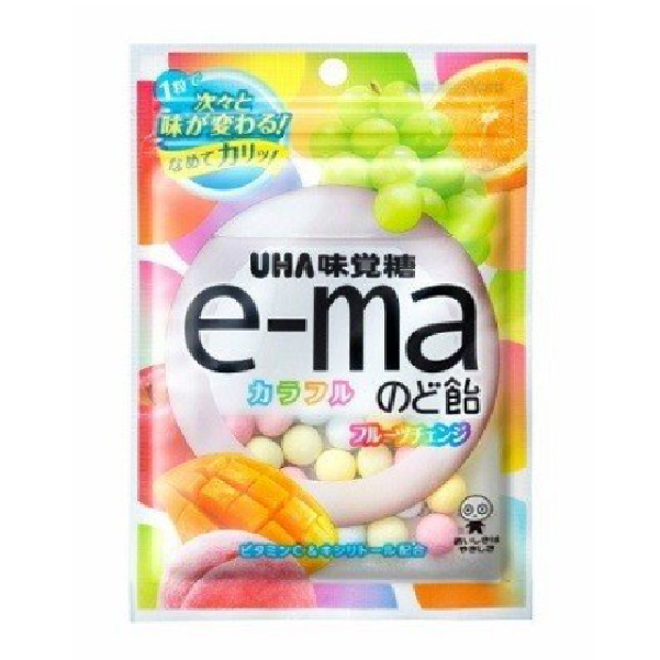 2号仓-UHA悠哈味觉糖 e-ma爽喉糖 混合水果味 50g
